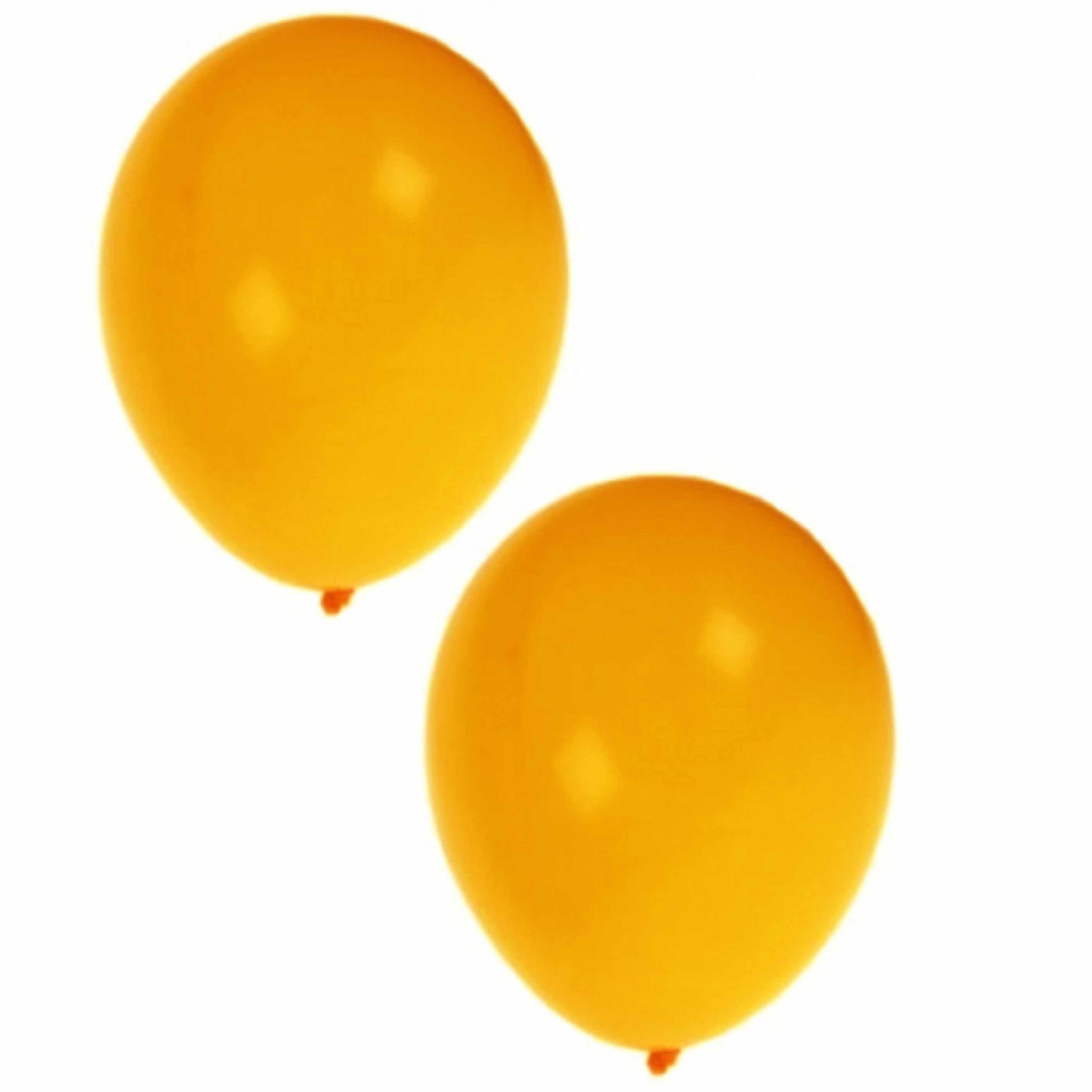 100x Gele feest ballonnen -