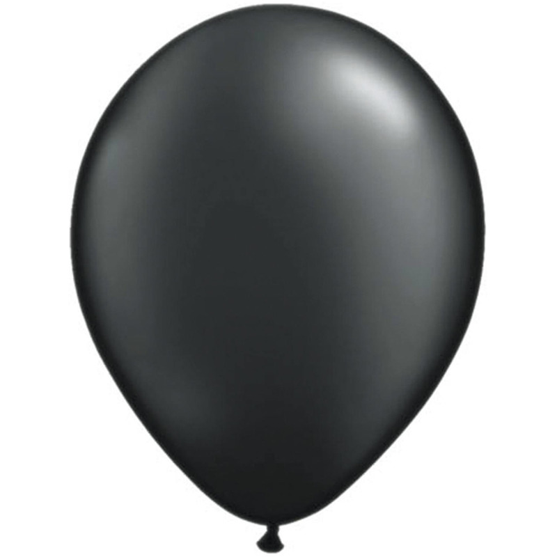 100x Metallic zwarte ballonnen Qualatex -