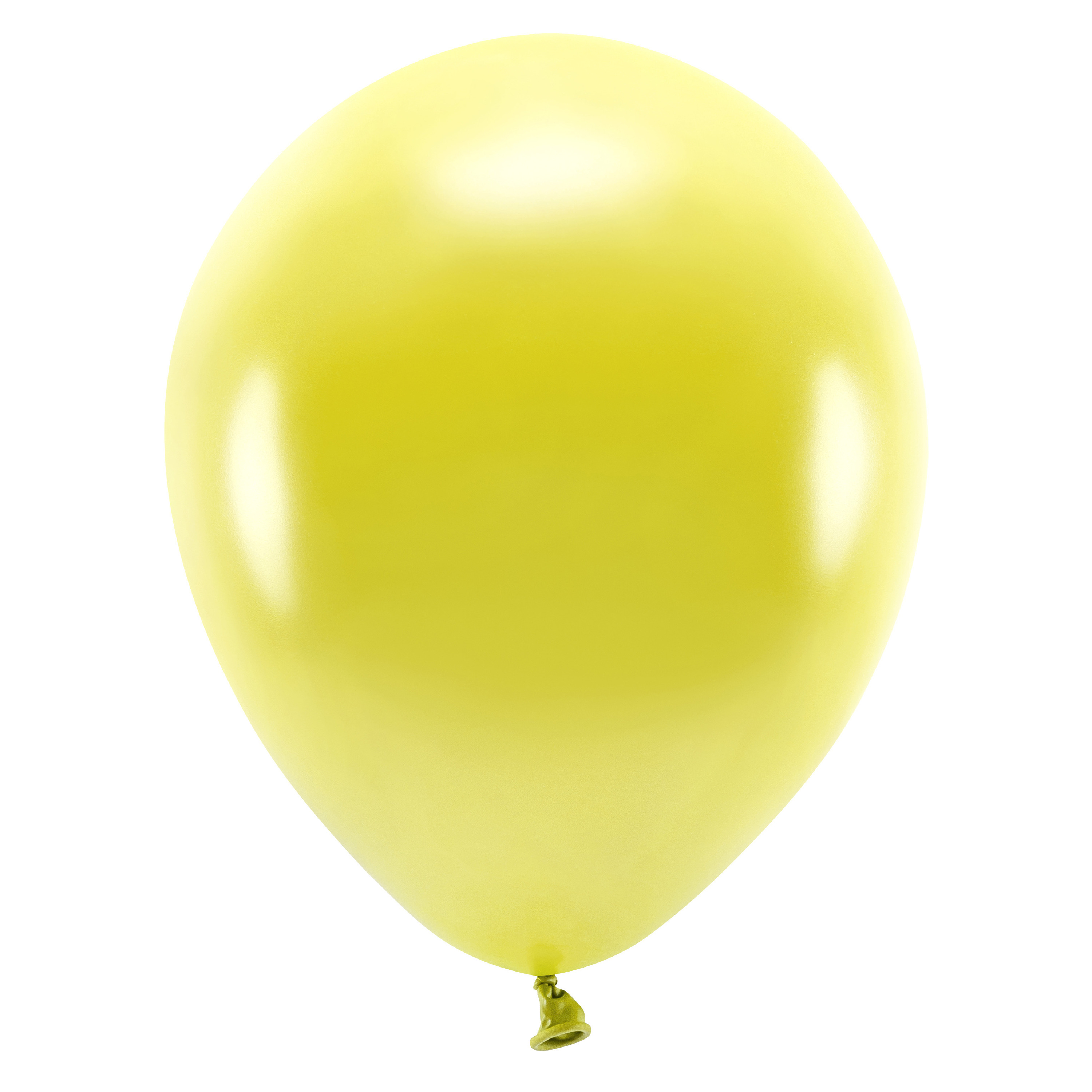 100x Milieuvriendelijke ballonnen geel 26 cm voor lucht of helium -