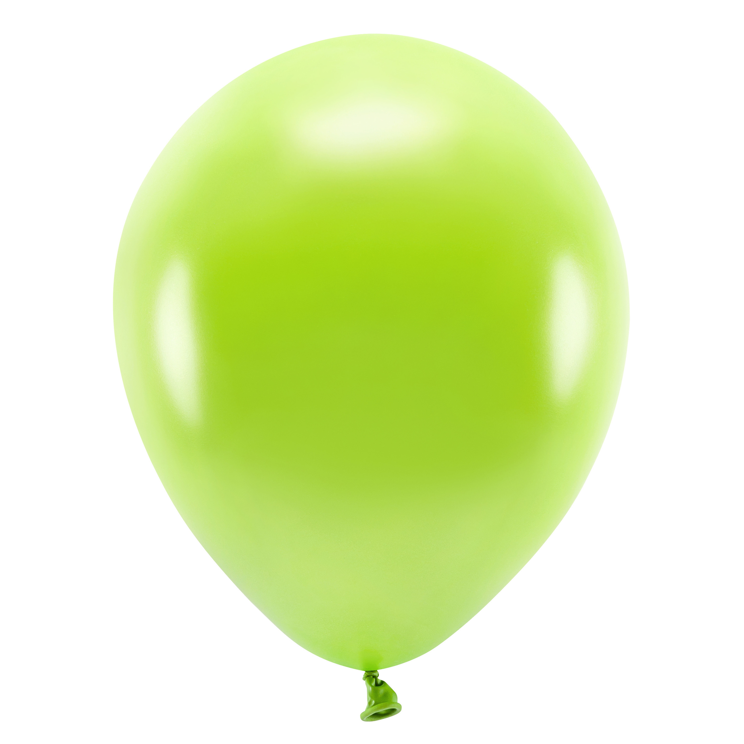 100x Milieuvriendelijke ballonnen lichtgroen 26 cm voor lucht of helium -