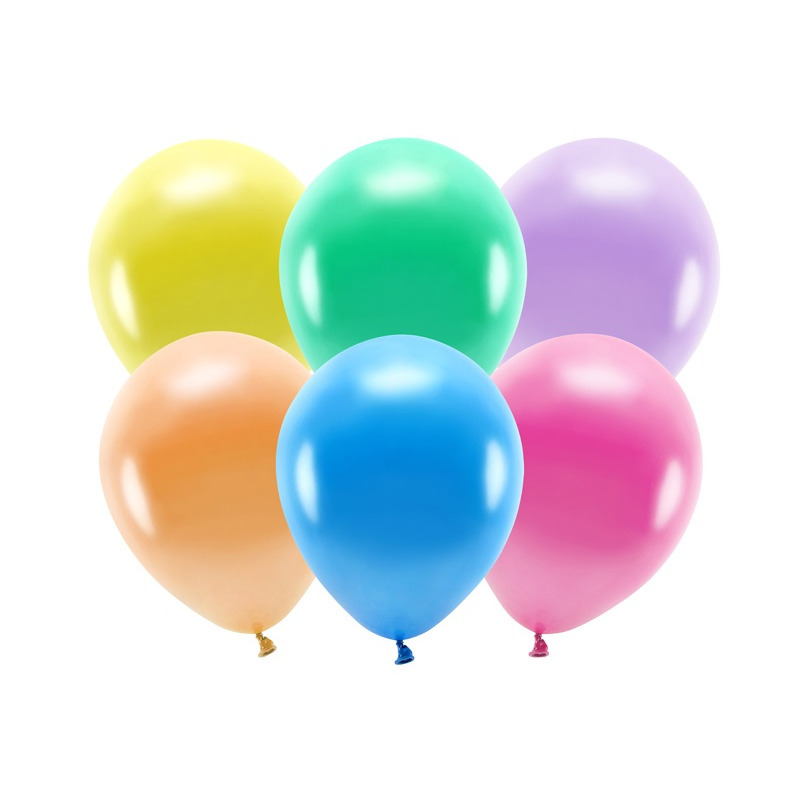 100x Milieuvriendelijke ballonnen mix gekleurd 26 cm voor lucht of helium -