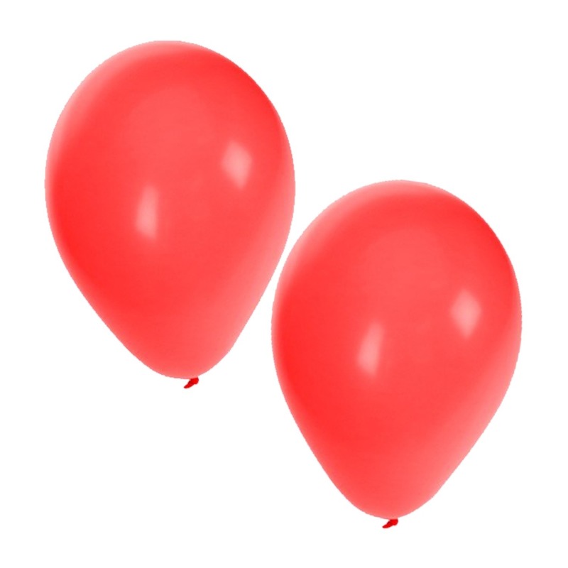 100x Rode feest ballonnen -