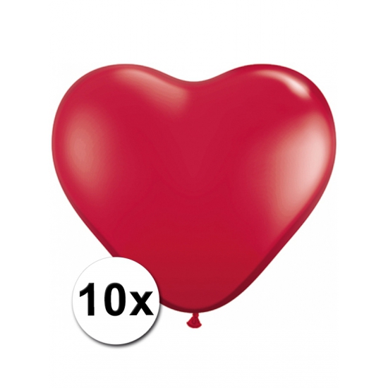 10x Hart ballonnen rood -