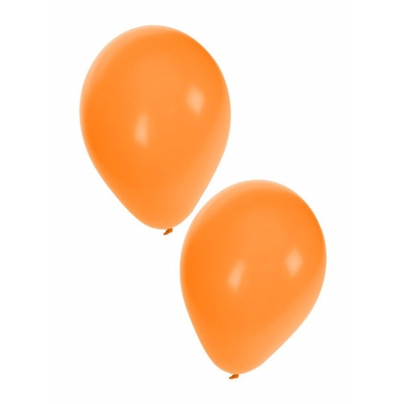 10x stuks Oranje party ballonnen 27 cm -