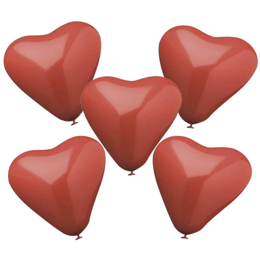 10x stuks Rode hartjes ballonnen 26 cm -