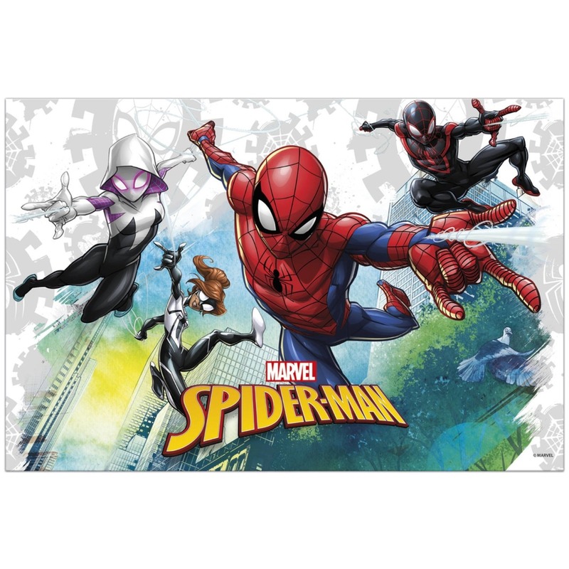 1x Marvel Spiderman tafelkleden/tafelzeilen 120 x 180 cm kinderverjaardag -