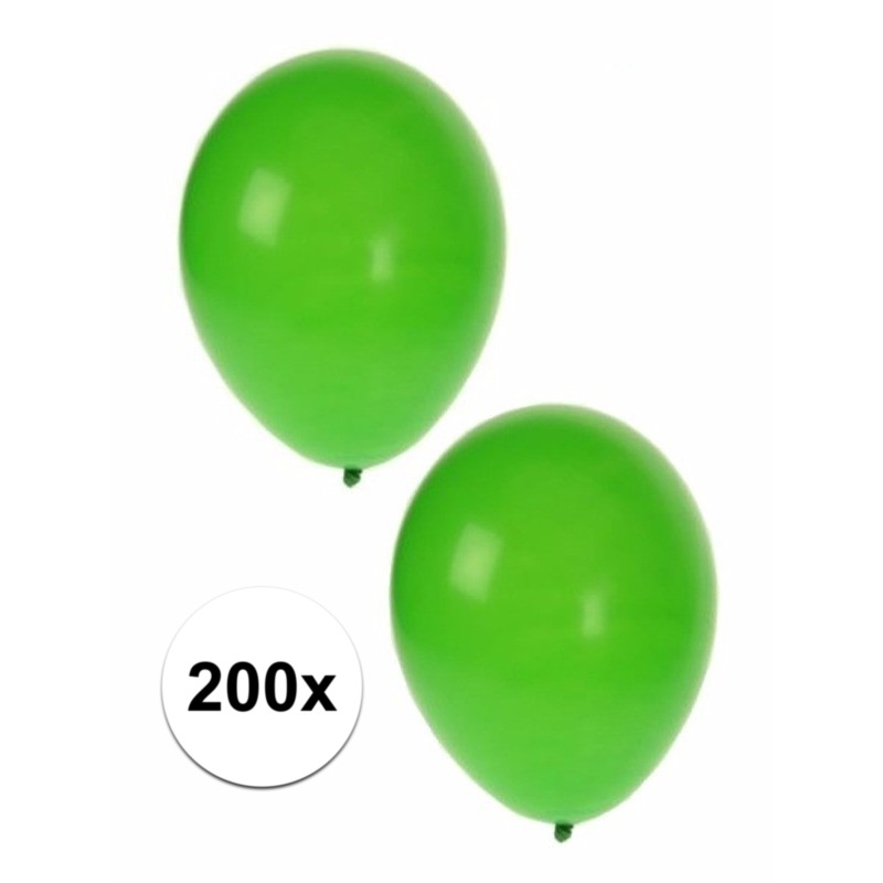 200x Groene feest ballonnen -