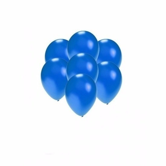 200x Mini ballonnen blauw metallic -