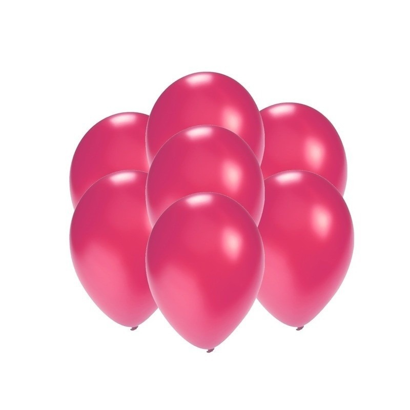 200x Mini ballonnen roze metallic -