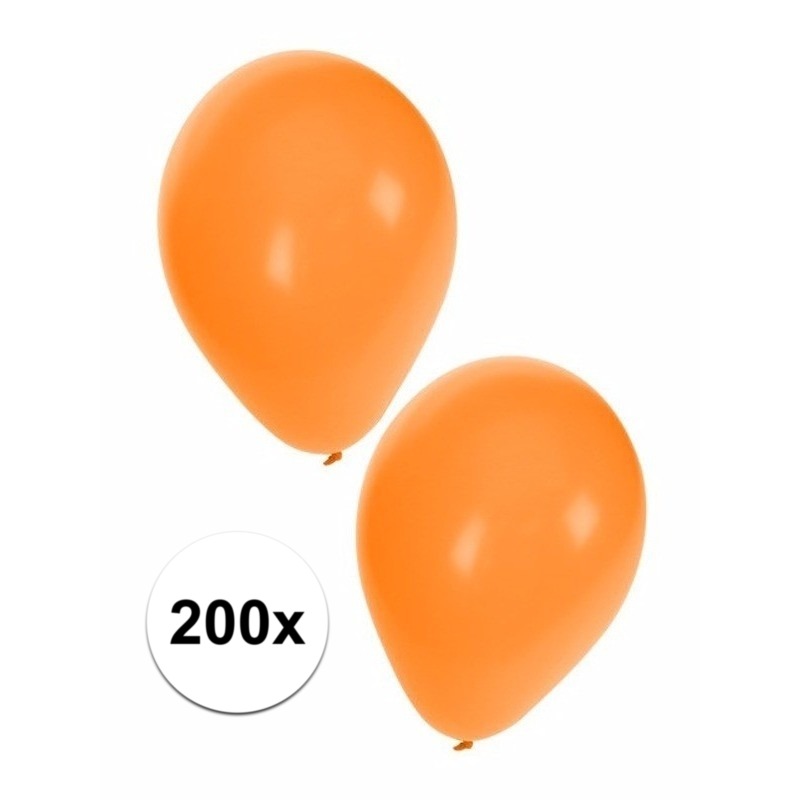 200x Oranje holland ballonnen -