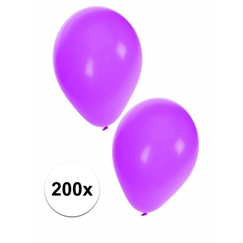200x Paarse ballonnen -
