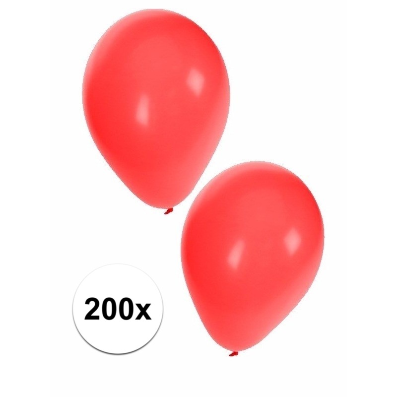 200x Rode feest ballonnen -