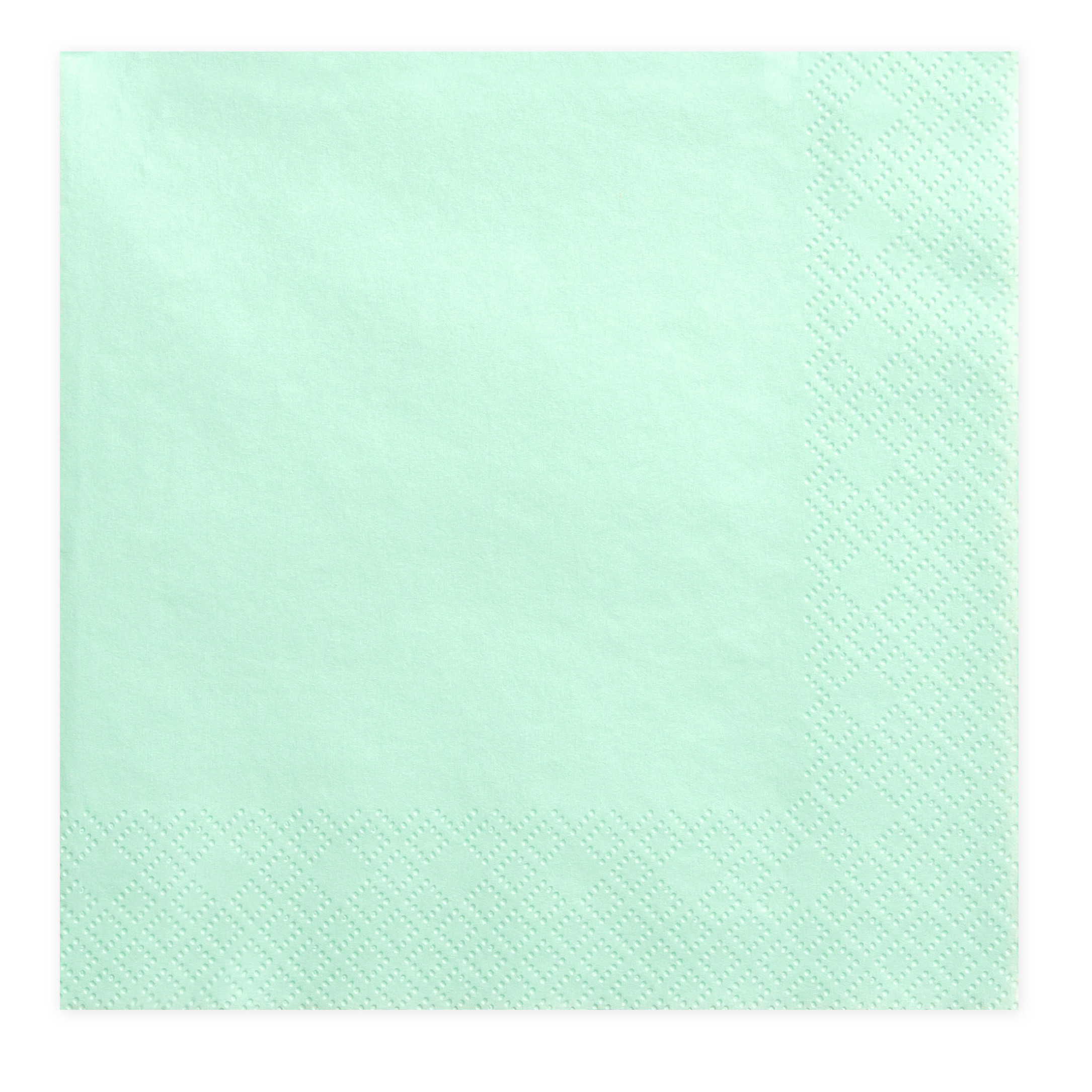 20x Papieren tafel servetten mint groen 33 x 33 cm -