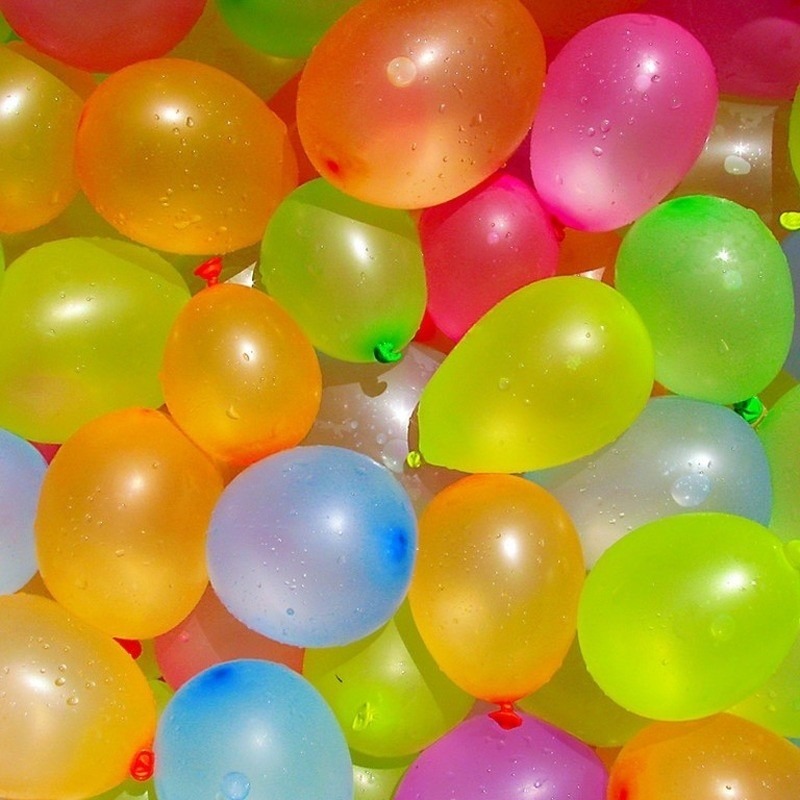 24x gekleurde waterballonnen met pomp en hulpstukje -