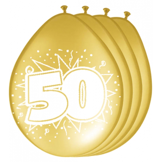 24x Gouden ballonnen 50 jaar getrouwd -