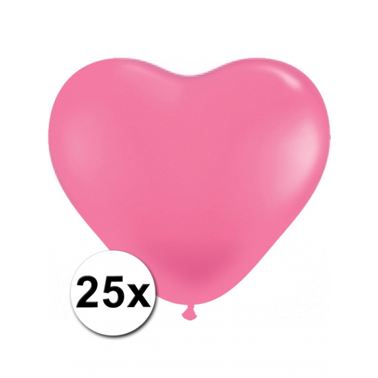 25x Hart ballonnen roze
