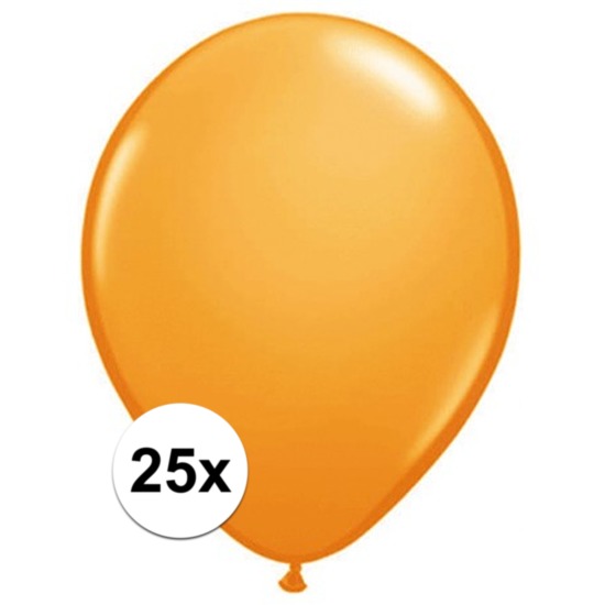 25x Oranje Qualatex ballonnen -