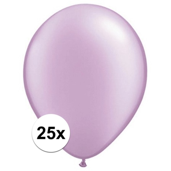 25x Parel lavendel Qualatex ballonnen -
