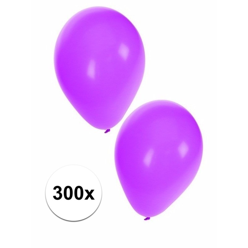 300x Paarse ballonnen -