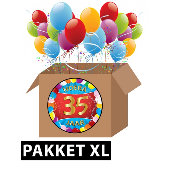 35 jaar feestartikelen pakket XL