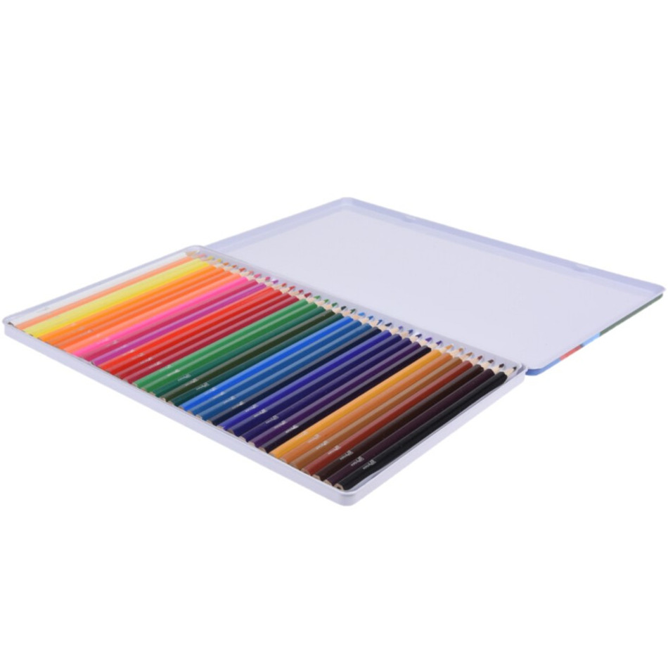 36x Kleurpotloden in diverse kleuren 18 x 0,7 cm - Houten potloden in diverse kleuren - Tekenen/kleuren met potlood