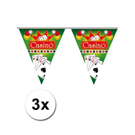 3x Hollywood thema vlaggenlijn Casino -