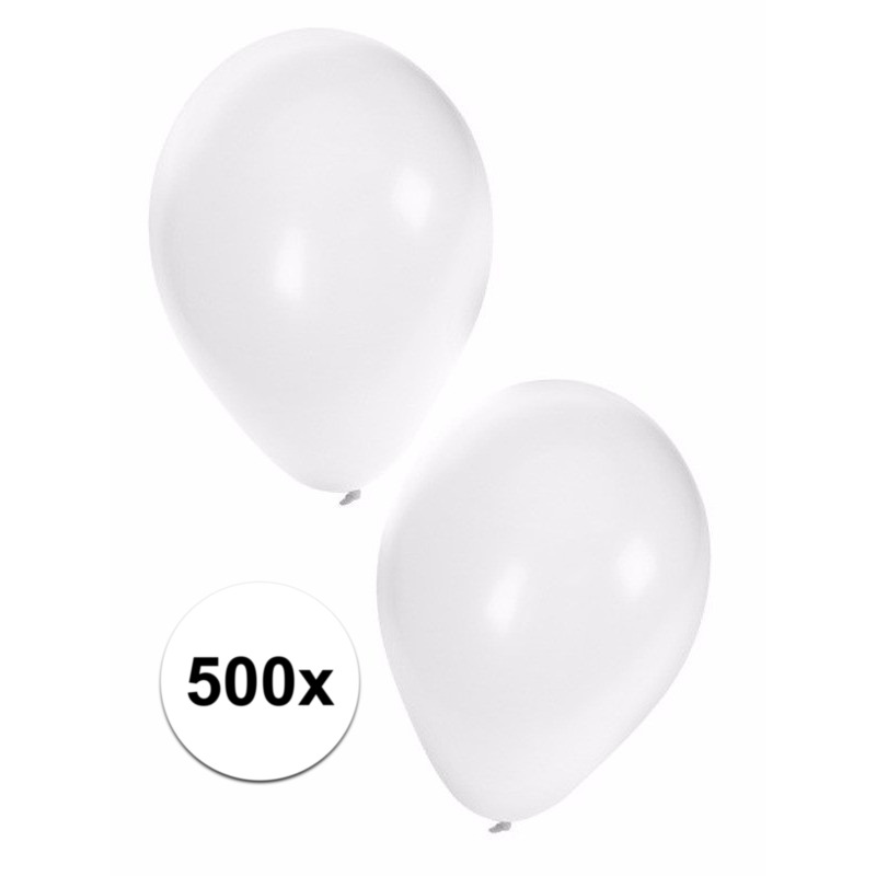 500x witte feest ballonnen -