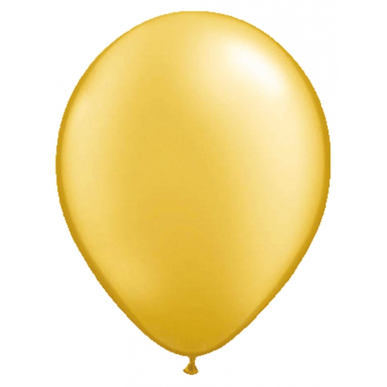 50x ballonnen metallic goud bruiloft/huwelijk -
