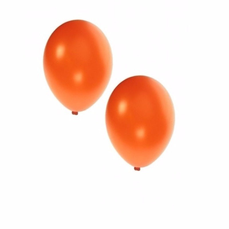 50x stuks metallic oranje ballonnen 36 cm -