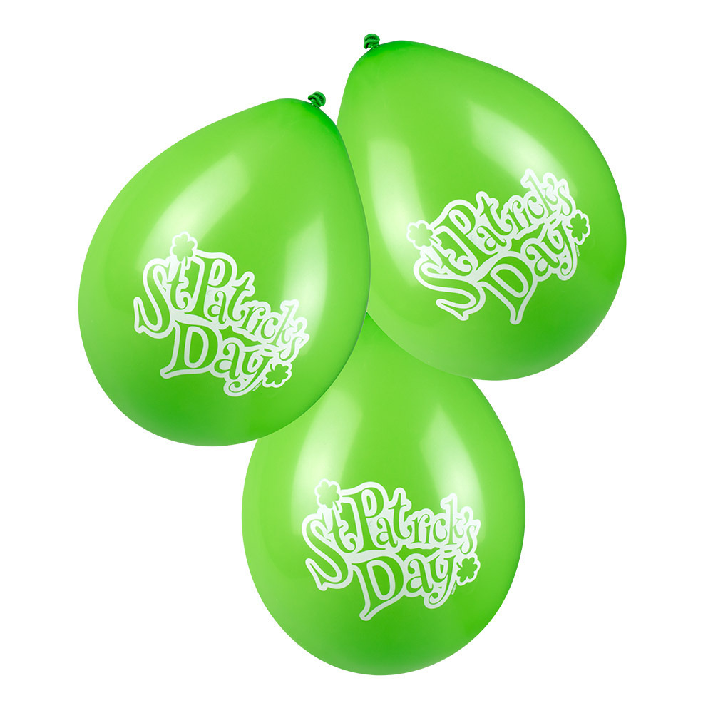6x stuks groene St. Patricks Day thema ballonnen 25 cm -