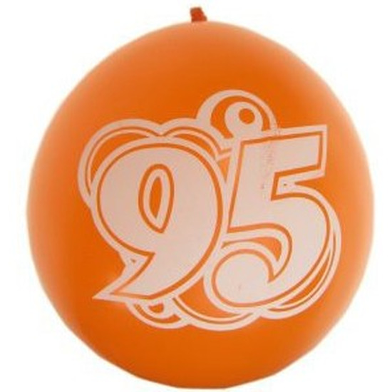 8x stuks gekleurde feest ballonnen 95 jaar verjaardag -