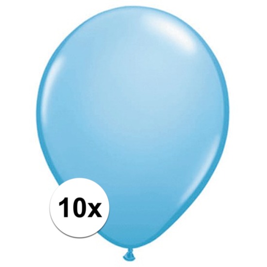 Baby blauwe Qualatex ballonnen 10 stuks -