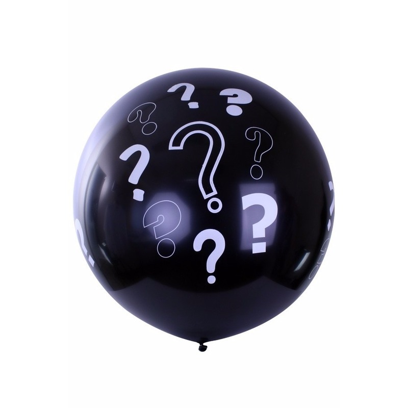 Baby gender ballon zwart 90 cm -