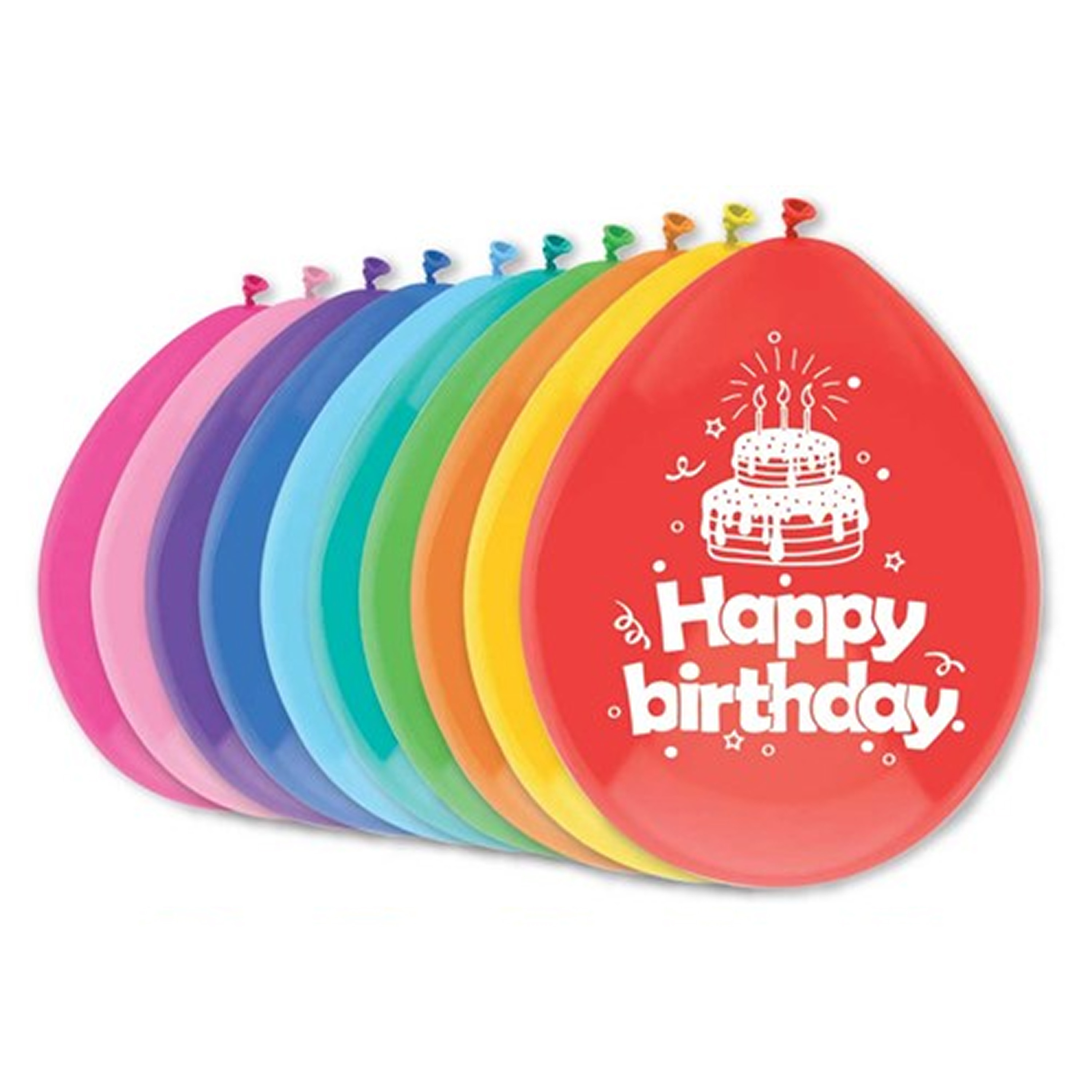 Ballonnen - Happy Birthday verjaardag feest - 10x stuks - 29 cm