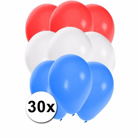 Ballonnen in de kleuren van Nederland 30x -