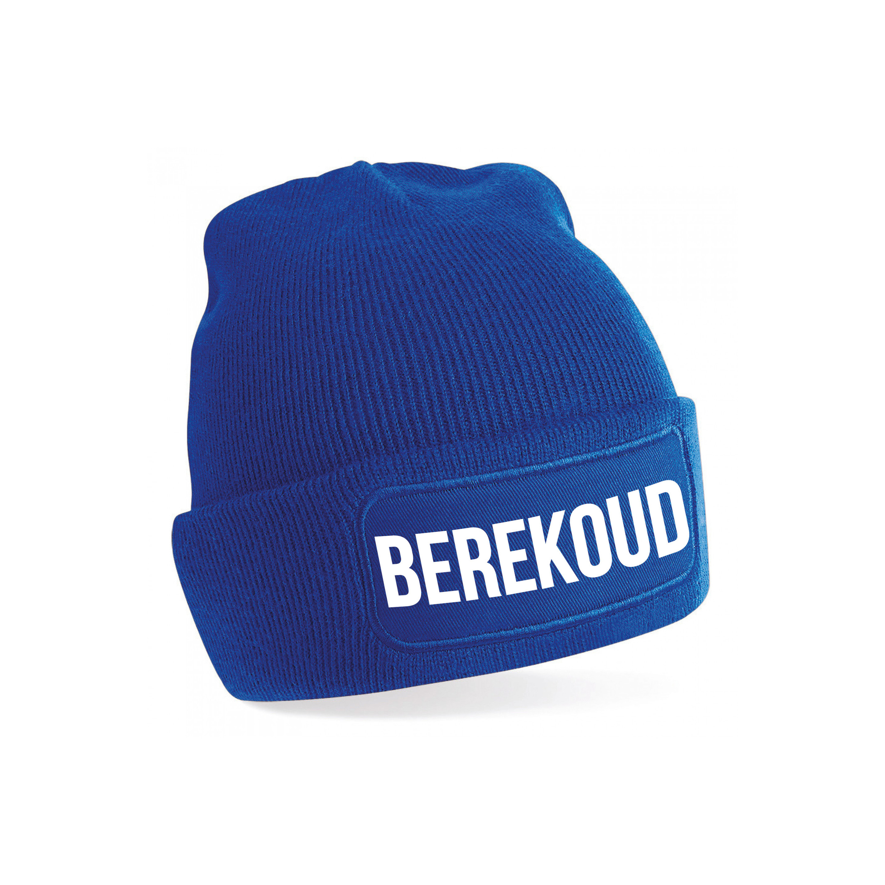 Berekoud muts - unisex - one size - blauw - apres-ski muts One size -