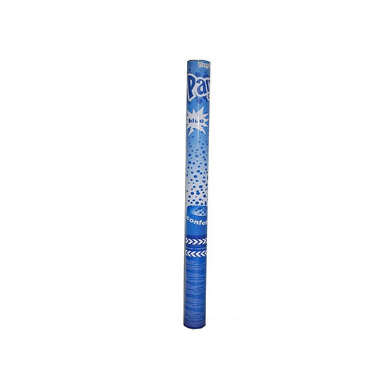 Blauwe confetti kanon 60 cm -