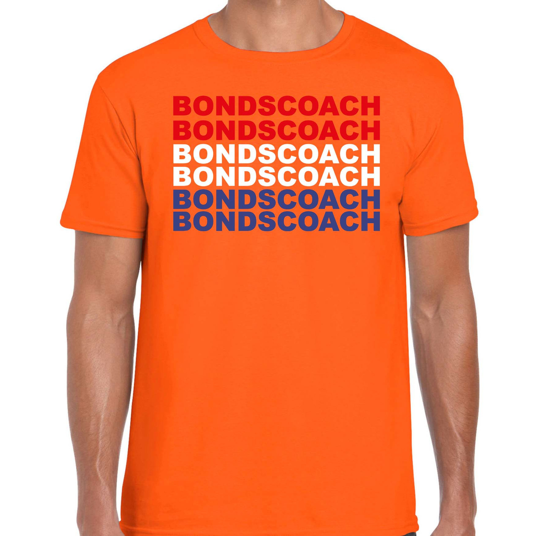 Bondscoach supporter t-shirt oranje voor heren - Nederlands elftal / EK/WK shirts