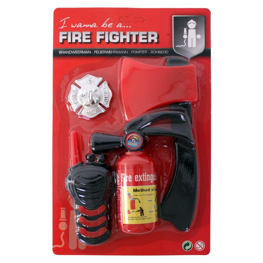 Brandweer speelgoed set - 4-delig -