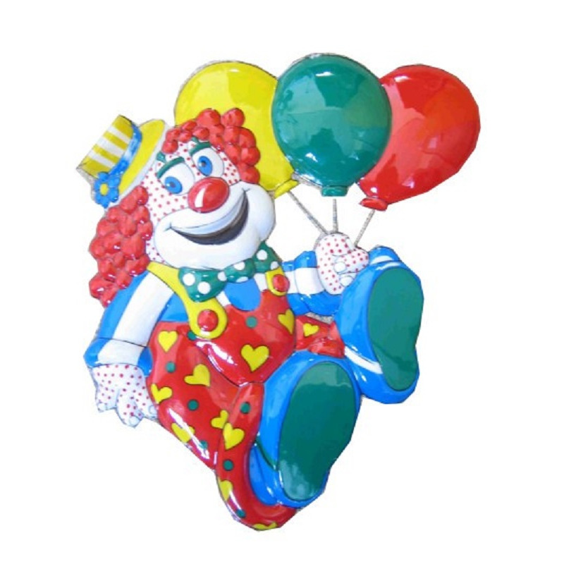 Carnaval decoratie schild clown ballonnen 50 x 45 cm -