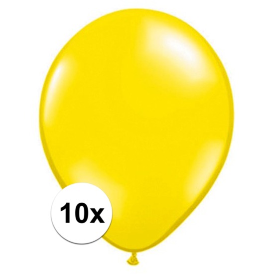 Citroen gele Qualatex ballonnen 10 stuks