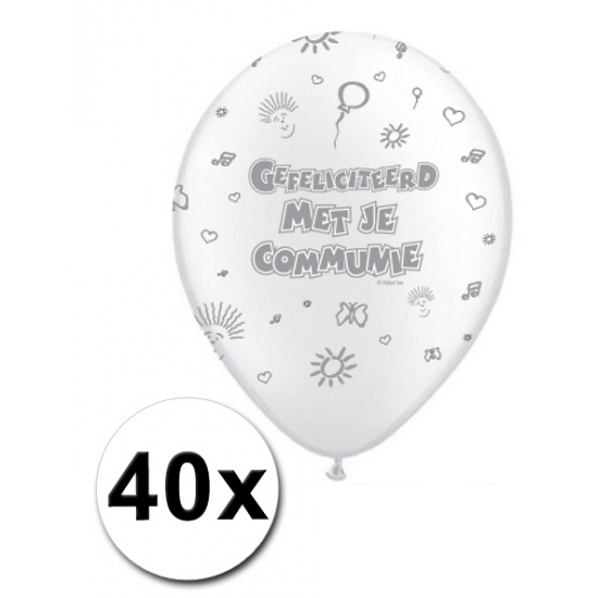 Communieversiering ballonnen 40 x -