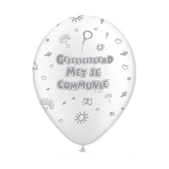 Communieversiering ballonnen 8 stuks -