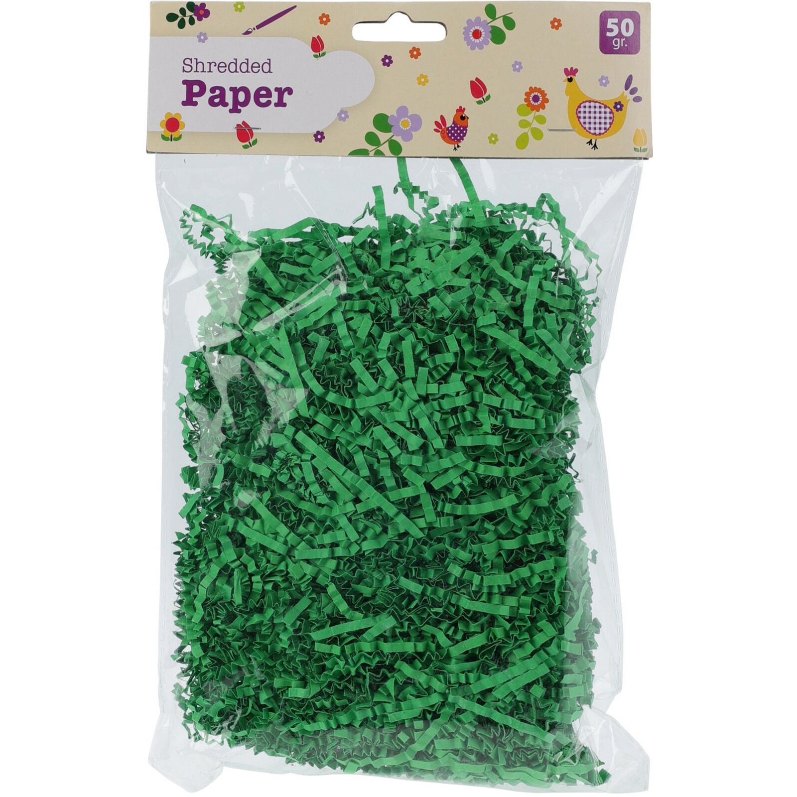 Decoratie paasgras vulmateriaal - crepe papier - groen - 50 gram