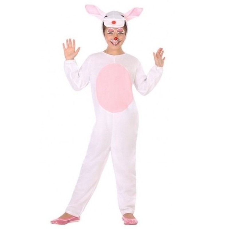 Dierenpak konijn/haas verkleed kostuum voor kinderen 128 (7-9 jaar) -