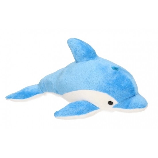 Dolfijnen knuffel blauw 33 cm -