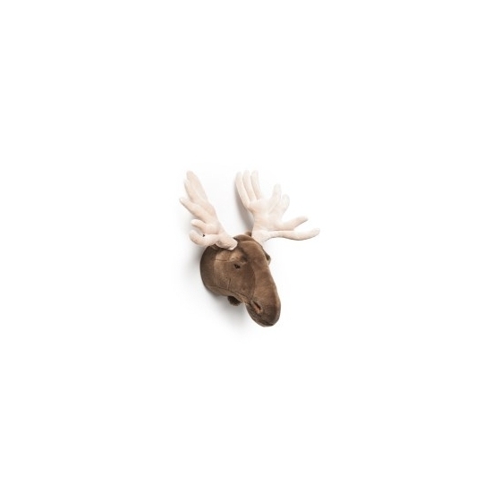 Pluche eland dierenhoofd knuffel 30 cm - Elandenkop - Kinderkamer muurdecoratie