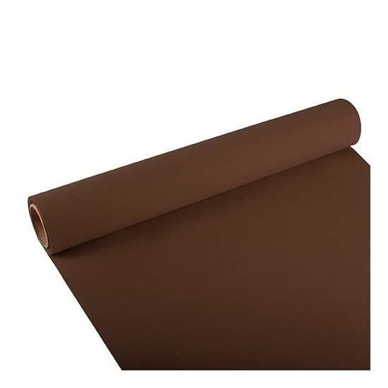 Merkloos Feest/party bruine tafeldecoratie papieren tafelloper 300 x cm -