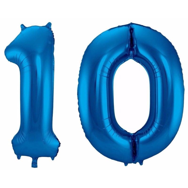 Folie ballon 10 jaar 86 cm -