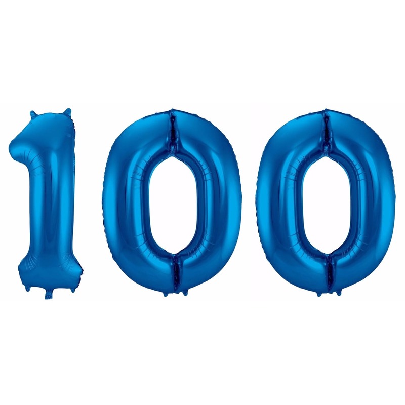 Folie ballon 100 jaar 86 cm -